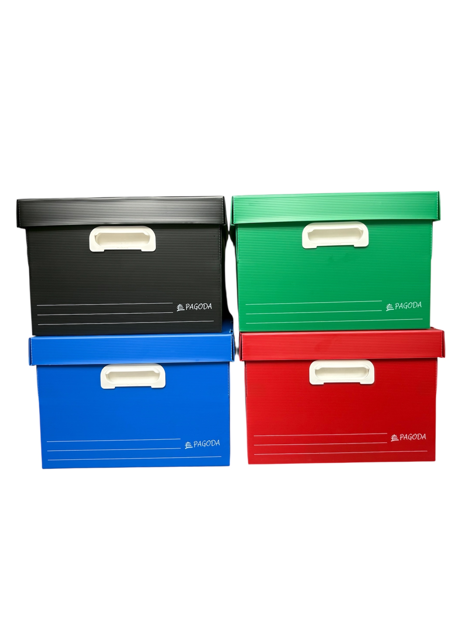 Cajas Pagoda en 4 colores