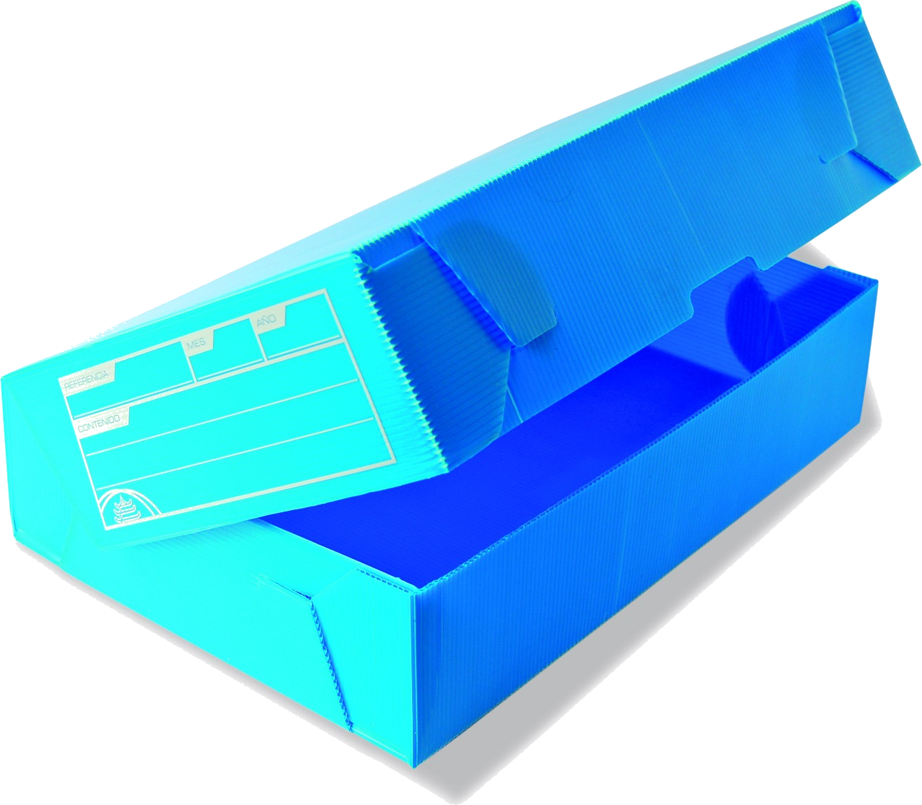 Caja de archivo Pagoda azul