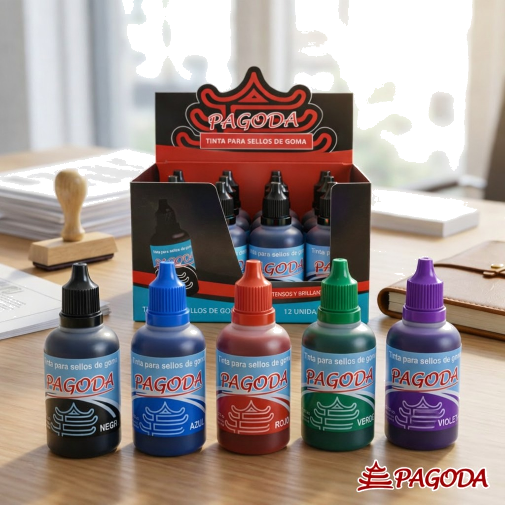 Tinta para sellos Pagoda - 5 colores